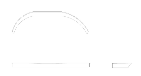 Cessna Interior Rear window trim cover  26-P0414030-2-21B. Premier Aviations 