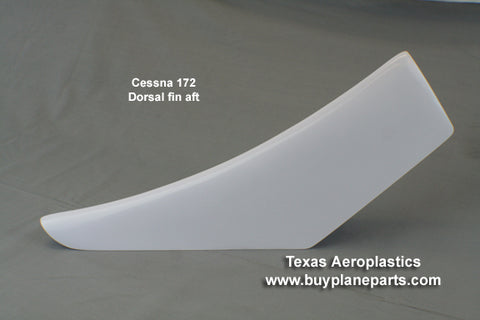 Cessna 172 airplane aft dorsal fin. Replaces OEM part number 0531012. Manufactured by Texas Aeroplastics.