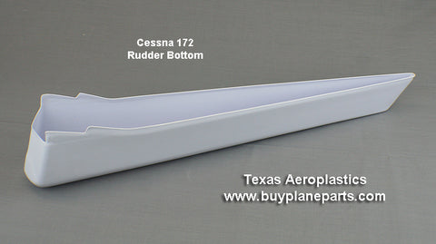Cessna 172 airplane rudder bottom. Replaces OEM part number 0533155-1. Manufactured by Texas Aeroplastics.