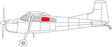 Cessna 180, 185 Center Window (Left or Right) 30-384-18C, 0700112-1, 0700112-2